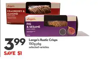 Longo's Rustic Crisps offer