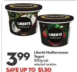 Longo's Liberté Mediterranean Yogurt offer