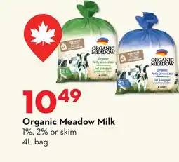 Longo's Organic Meadow Milk offer
