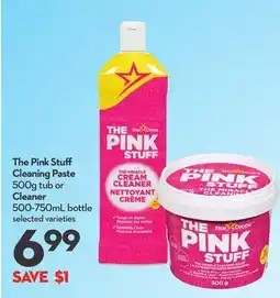 Longo's The Pink Stuff Cleaning Paste 500g tub or Cleaner 500-750mL bottle offer