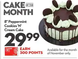 Longo's 8 Peppermint Cookies'N'Cream Cake offer