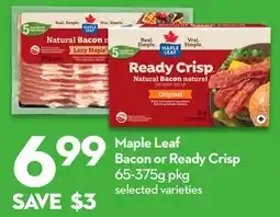 Longo's Maple Leaf Bacon or Ready Crisp offer