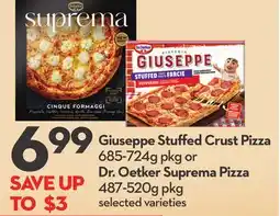 Longo's Giuseppe Stuffed Crust Pizza 685-724g pkg or Dr. Oetker Suprema Pizza 487-520g pkg offer