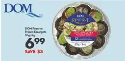 Longo's DOM Reserve Frozen Escargots offer