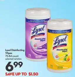 Longo's Lysol Disinfecting Wipes offer
