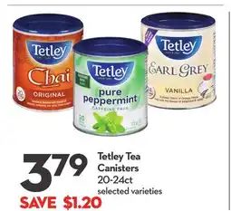 Longo's Tetley Tea Canisters offer
