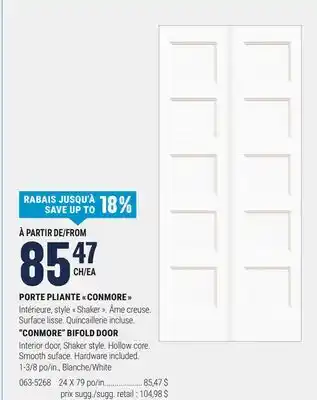 BMR PORTE PLIANTE  CONMORE  offer