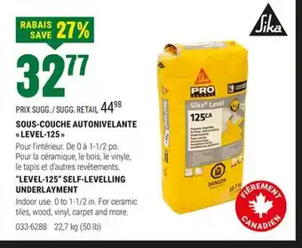BMR SOUS-COUCHE AUTONIVELANTE  LEVEL-125  offer