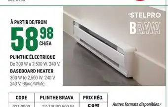 BMR PLINTHE ÉLECTRIQUE offer