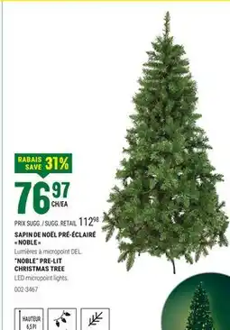 BMR SAPIN DE NOËL PRÉ-ÉCLAIRÉ  NOBLE  offer