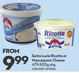 Longo's Santa Lucia Ricotta or Mascarpone Cheese offer