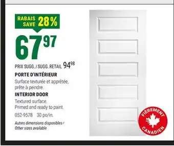 BMR INTERIOR DOOR offer