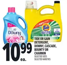 Metro TIDE OR GAIN DETERGENT, DOWNY, CASCADE, BOUNTY OR CHARMIN offer