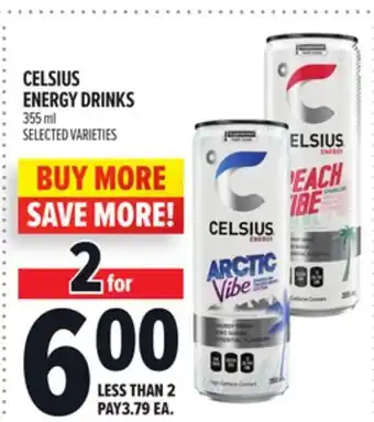 Metro CELSIUS ENERGY DRINKS offer