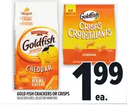 Metro GOLD FISH CRACKERS OR CRISPS offer