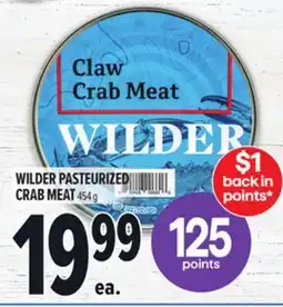 Metro WILDER PASTEURIZED CRAB MEAT offer