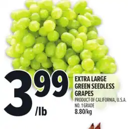 Metro EXTRA LARGE GREEN SEEDLESS GRAPES offer