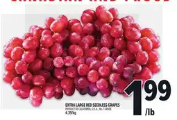 Metro EXTRA LARGE RED SEEDLESS GRAPES offer