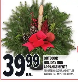 Metro OUTDOOR HOLIDAY URN ARRANGEMENTS offer