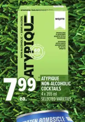 Metro ATYPIQUE NON-ALCOHOLIC COCKTAILS offer