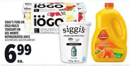 Metro SIGGI'S TUBS OR IÖGO MULTI YOGOURT OR DEL MONTE REFRIGERATED JUICE offer