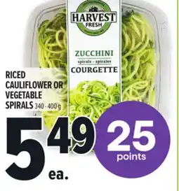 Metro HARVEST FRESH RICED CAULIFLOWER OR VEGETABLE SPIRALS offer