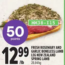 Metro FRESH ROSEMARY AND GARLIC BONELESS LAMB LEG NEW ZEALAND SPRING LAMB offer