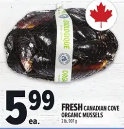 Metro FRESH CANADIAN COVE ORGANIC MUSSELS offer