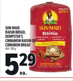 Metro SUN-MAID RAISIN BREAD, DEMPSTER'S CINNAMON RAISIN OR CINNABON BREAD offer