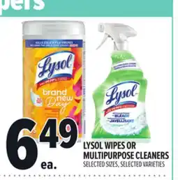 Metro LYSOL WIPES OR MULTIPURPOSE CLEANERS offer