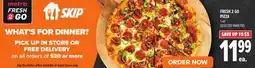 Metro ORDER NOW FRESH 2 GO PIZZA offer