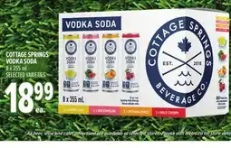 Metro COTTAGE SPRINGS VODKA SODA offer