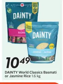 Sobeys DAINTY World Classics Basmati or Jasmine Rice offer
