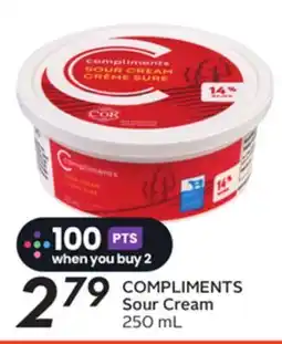 Sobeys COMPLIMENTS Sour Cream offer