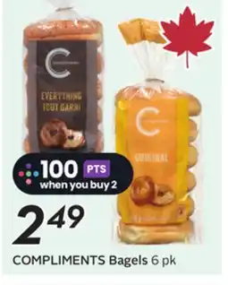 Sobeys COMPLIMENTS Bagels offer