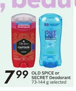 Sobeys OLD SPICE or SECRET Deodorant offer