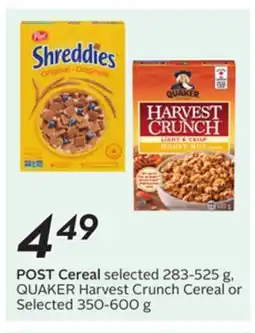 Sobeys POST Cereal offer