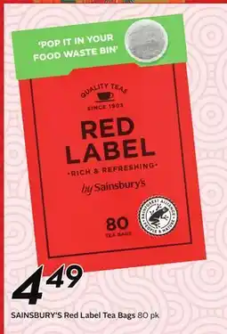 Sobeys SAINSBURY'S Red Label Tea Bags offer