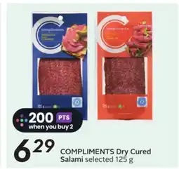 Sobeys COMPLIMENTS Dry Cured Salami offer