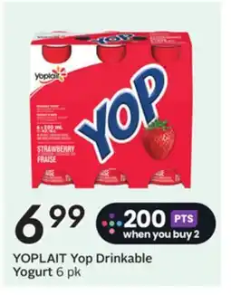 Sobeys YOPLAIT Yop Drinkable Yogurt offer