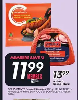Sobeys COMPLIMENTS Smoked Sausages offer