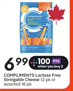 Sobeys COMPLIMENTS Lactose Free Stringable Cheese offer