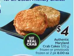 Sobeys Authentic Maryland Crab Cakes offer