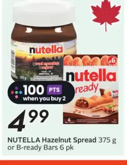 Sobeys NUTELLA Hazelnut Spread offer