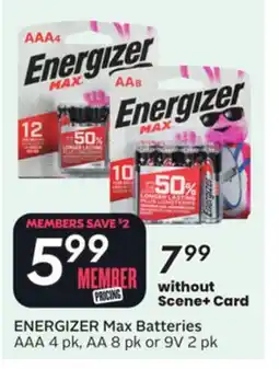 Sobeys ENERGIZER Max Batteries offer