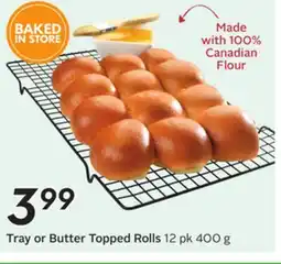 Sobeys Tray or Butter Topped Rolls offer