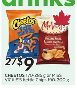 Sobeys CHEETOS 170-285 g or MISS VICKIE'S Kettle Chips 190-200 g offer