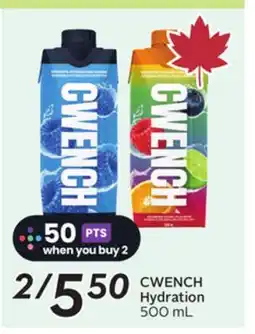Sobeys CWENCH Hydration offer
