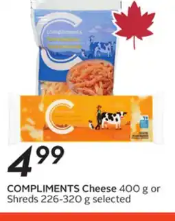 Sobeys COMPLIMENTS Cheese offer