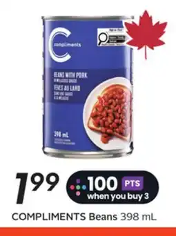 Sobeys COMPLIMENTS Beans offer